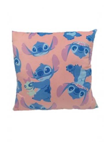 STITCH I DONT DO MORNINGS COJIN VELBOA 40X40 CM LILO & STITCH DISNEY