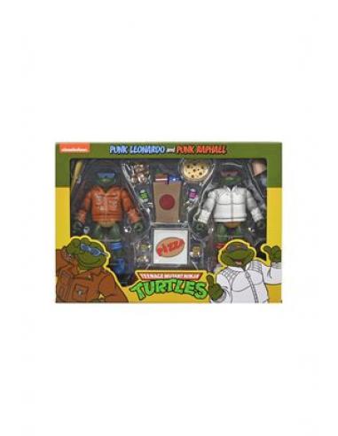 PUNK LEONARDO AND PUNK RAPHAEL SET 2 SCALE ACTION FIGURAS 18 CM TEENAGE MUTANT NINJA TURTLES CARTOON