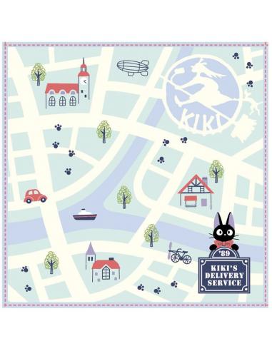 Studio Ghibli Mini Toalla Expositor Nicky, la aprendiz de bruja City Map 25 x 25 cm