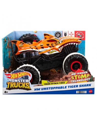Coche radio control Tiger-Shark Monster Trucks Hot Wheels