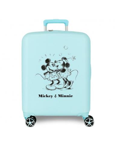 Maleta trolley ABS Kisses Mickey &#38; Minnie Disney 55cm