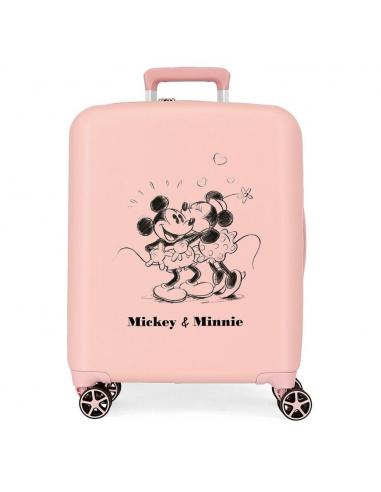Maleta trolley ABS Kisses Mickey &#38; Minnie Disney 55cm