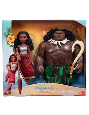 Blister 2 muñecos Vaiana &#38; Maui Vaiana Moana 2 Disney
