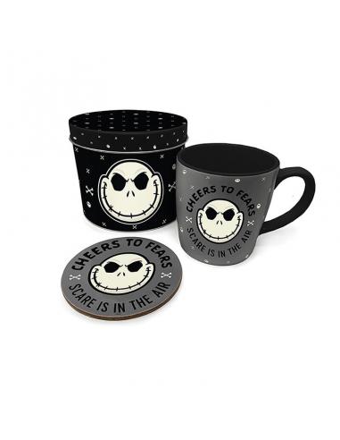 Set Taza + Posavasos Pesadilla Antes de Navidad Disney