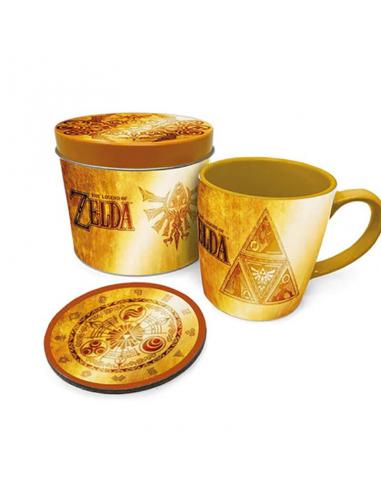 Set Taza y Posavasos Golden Triforce The Legend of Zelda
