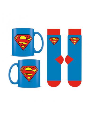 Set Taza y Calcetines Logo Superman DC Comics