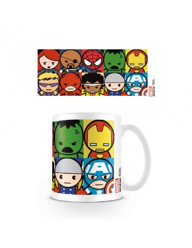 Taza Personajes Kawaii Marvel 315ml