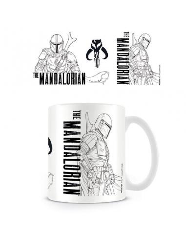 Taza Line Art The Mandalorian Star Wars