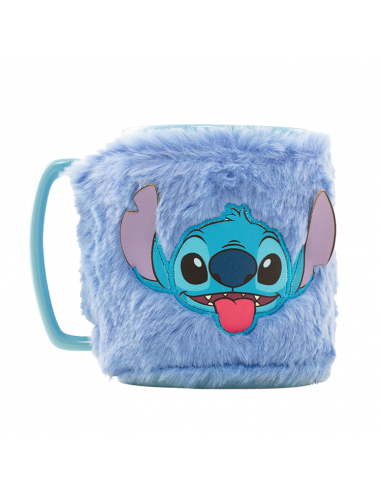 Taza funda de peluche Stitch Disney 440ml