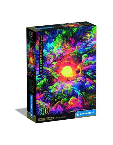 Puzzle Psychedelic Jungle Sunrise Color Boom 500pzs