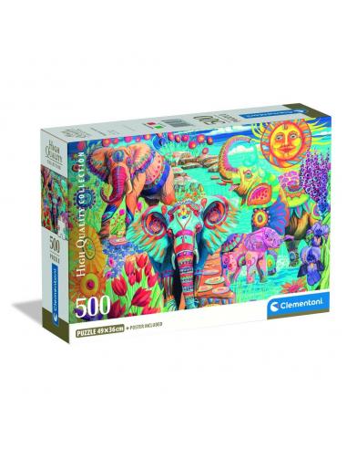 Puzzle Elephants’ Carnival High Quality 500pzs