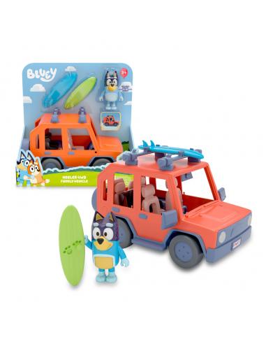Coche familiar + figura Bandit Bluey