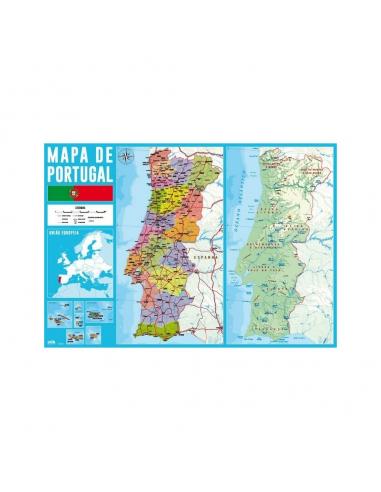 Vade tapete escritorio Mapa Portugal Portugues