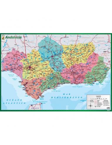 Vade tapete escritorio Mapa Andalucia español