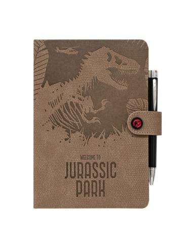 Cuaderno A5 premium + boligrafo proyector Jurassic Park