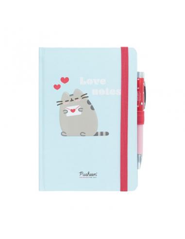 Cuaderno A5 premium + boligrafo proyector Purrfect Love Pusheen