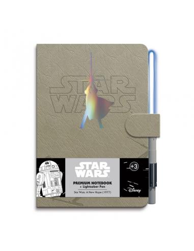 Cuaderno A5 premium + boligrafo sable de luz Luke Skywalker Star Wars