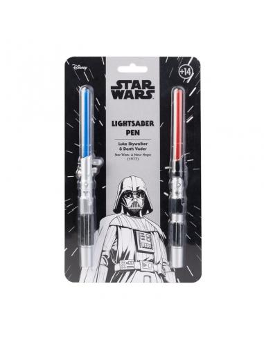 Set 2 boligrafos Sable Laser Star Wars luz