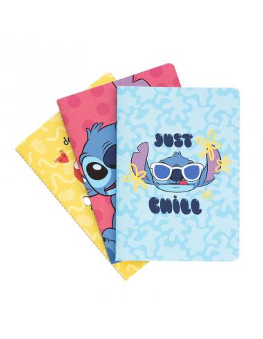 Set 3 cuadernos A5 Tropical Stitch Disney