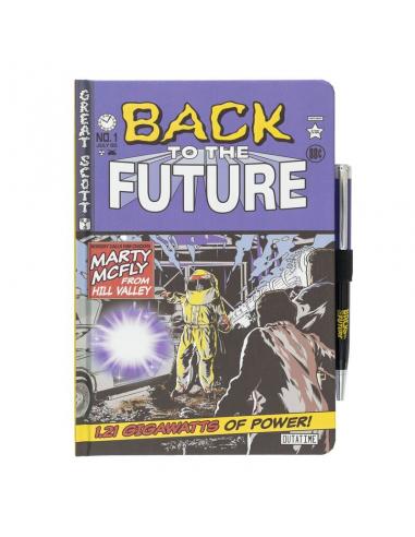 Cuaderno A5 premium + boligrafo Regreso al Futuro