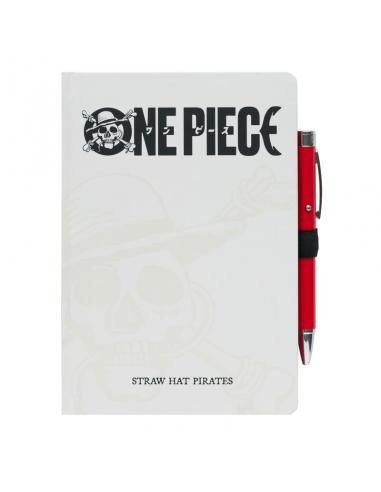 Cuaderno A5 premium + boligrafo proyector One Piece
