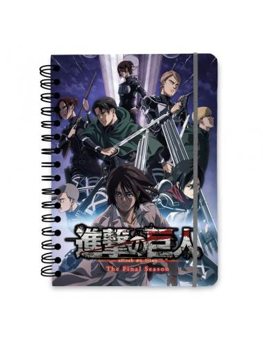 Cuaderno A5 Attack on Titan