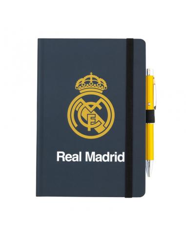 Cuaderno A5 premium + boligrafo proyector Real Madrid