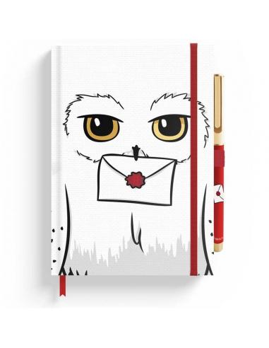 Cuaderno A5 premium + boligrafo Hedwig Harry Potter