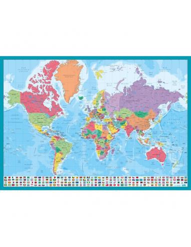 Vade tapete escritorio Mapa Mundo Italiano