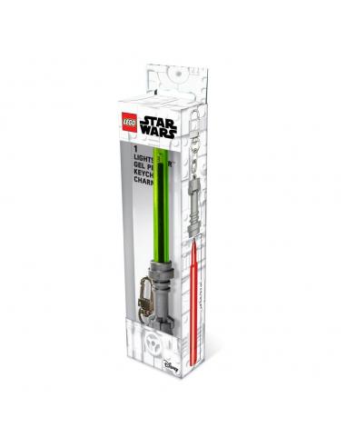 LEGO Star Wars Bolígrafo de gel con Llavero Verde lima