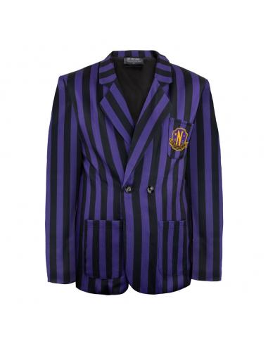 Wednesday Chaqueta Nevermore Academy Purple Striped Blazer
