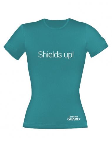 Ultimate Guard Camiseta Chica Shields Up! Gasolina Azul talla XL