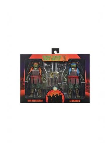 LEONARDO & MICHELANGELO PACK 2 SCALE ACTION FIGURAS 18 CM TEENAGE MUTANT NINJA TURTLES 3 MOVIE
