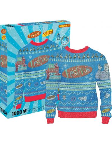 Seinfeld: Festivus Ugly Christmas Sweater Shaped 1000 Piece Jigsaw Puzzle