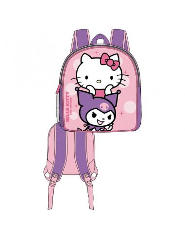 Mochila 3D Kuromi &#38; Hello Kitty 30cm