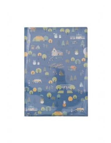 TOTORO EN EL BOSQUE FONDO AZUL PORTAFOLIOS A4 CM MI VECINO TOTORO