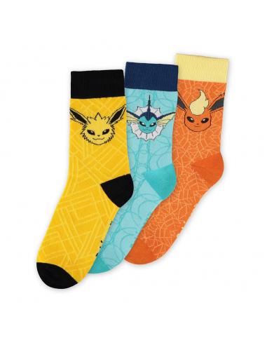 Pokémon Pack de 3 Calcetines Eevee Evolution 35-38
