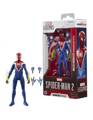 Figura hasbro marvel legends series spider - man 2 miles morales (upgraded suit style)