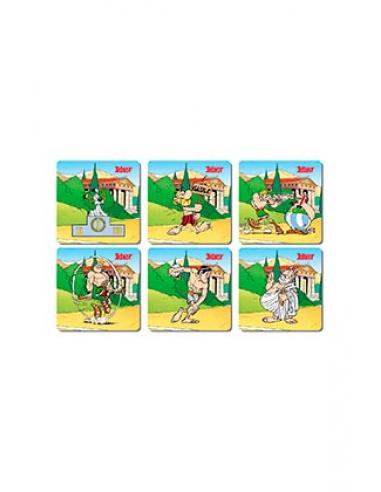 JUEGOS OLIMPICOS SET 6 POSAVASOS CUADRADOS ASTERIX