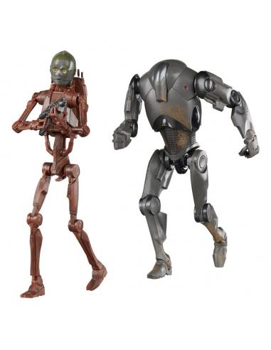 Star Wars Episode II Black Series Pack de 2 Figuras C-3PO (B1 Battle Droid Body) & Super Battle Droid 15 cm