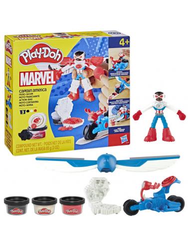 Moto cortadora del Capitan America Marvel Play-Doh