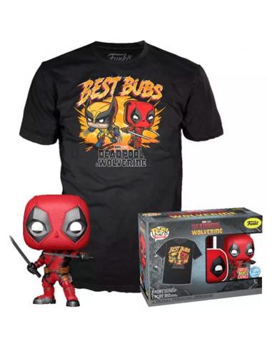 Set Funko POP & Tee Marvel Deadpool & Wolverine S