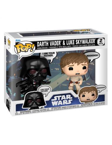 Blister 2 figuras POP Star Wars Darth Vader &#38; Luke Skywalker