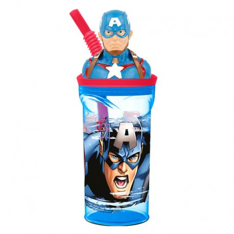 Vaso figura 3D Capitan America Marvel - Imagen 1