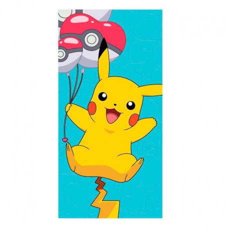 Toalla Pikachu globos Pokemon - Imagen 1