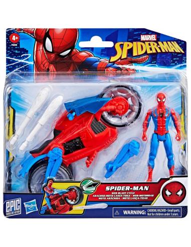 Moto Aracnida + figura Spiderman Epic World of Action Spider-Man Marvel