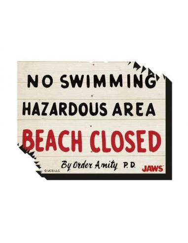 JAWS BEACH CLOSED FUNKY CHUNKY MAGNET
