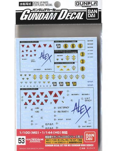 GUNDAM DECAL 53 HGUC 0800 FEDERATION
