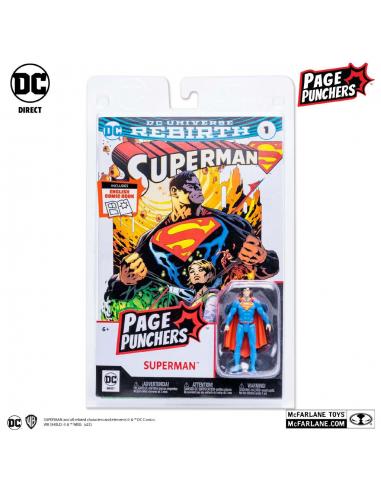 DC PAGE PUNCHERS SUPERMAN + COMIC 3IN AF