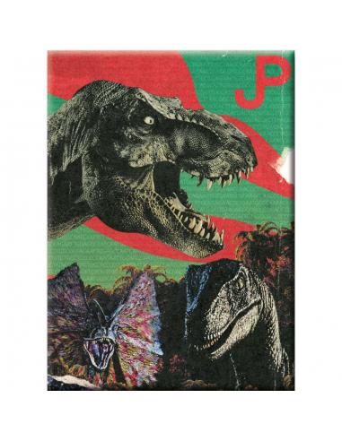 JURASSIC PARK COLLAGE FLAT MAGNET
